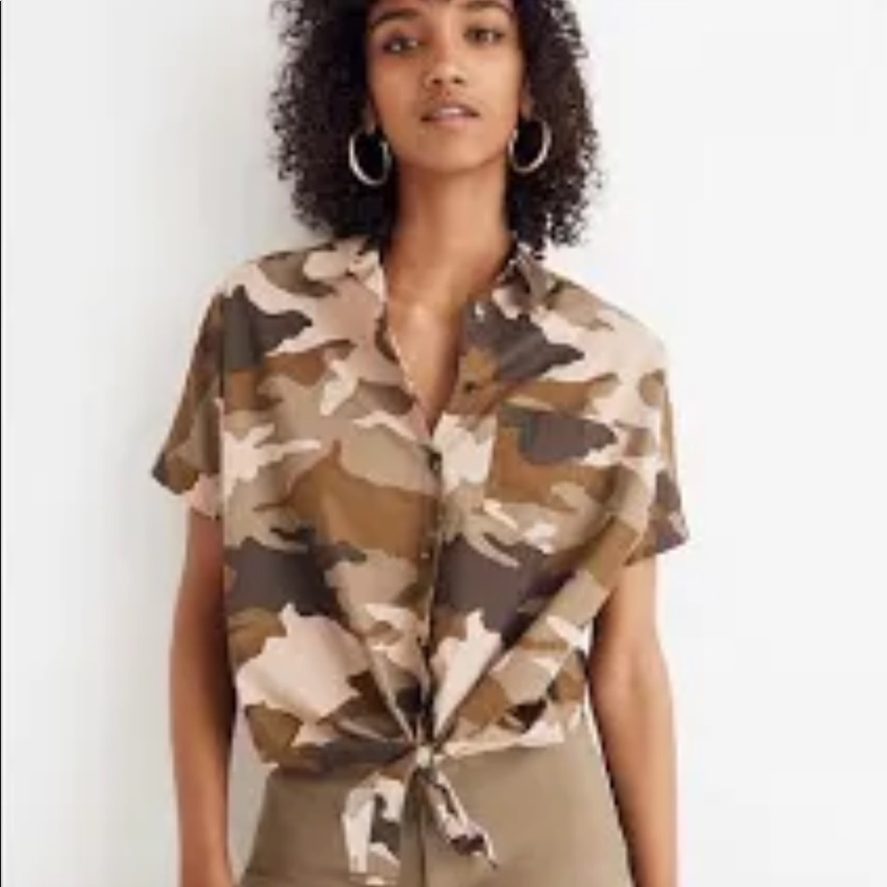 Madewell bunny camo print top
